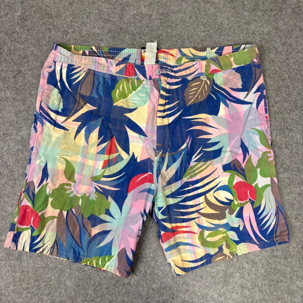 Hobie Mens Tropical Floral‎ Palm Print Board Shorts Multicolor Surf Swim Trunks